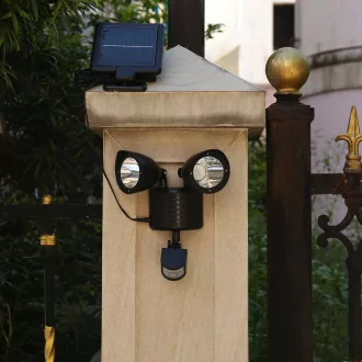   Solarna LED lampa s dvostrukim senzorom pokreta - 22 LED, 150 lumena, vodootporna IP44