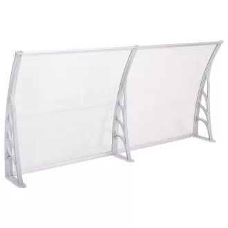   Vremenski otporna polikarbonatna nadstrešnica - 240x90 cm, bijela - dostupne različite veličine