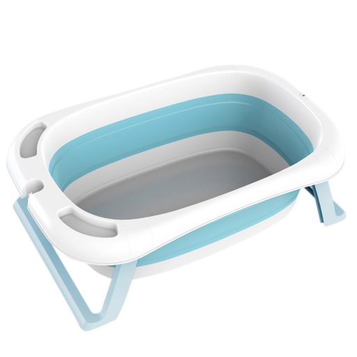 Sklopiva beba kada s mrežom - Prijenosni i prostor štedljiv dizajn, plava