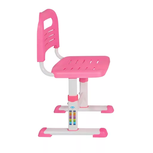 Podešeni stol za pisanje i stolica za djecu s LED lampom i skladištem - Roza