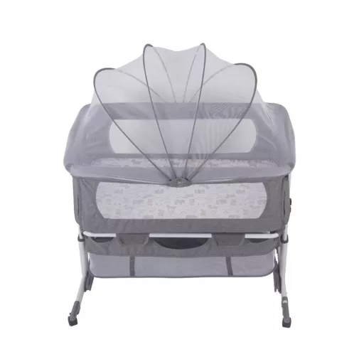 Podesiva kolijevka za bebe s kotačima i mrežom protiv komaraca - Prijenosni dizajn za dom i putovanja