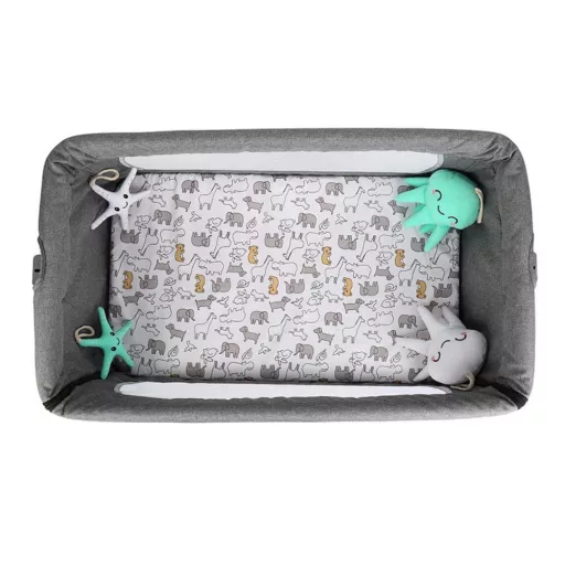 Podesiva kolijevka za bebe s kotačima i mrežom protiv komaraca - Prijenosni dizajn za dom i putovanja