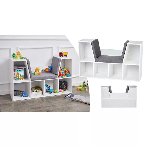 Klupa za pohranu s jastučićem i naslonom za hodnik ili dnevni boravak