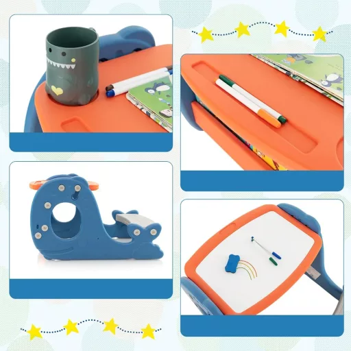 Dječji mali stol s nagibnim pločama za crtanje