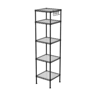 Kupaonski metalni stalak s 5 polica, 30 x 30 x 121 cm